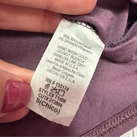 NWT Annabelle boutique ruffle detail Cold shoulder top feminine minimalist Plum - Picture 7 of 11